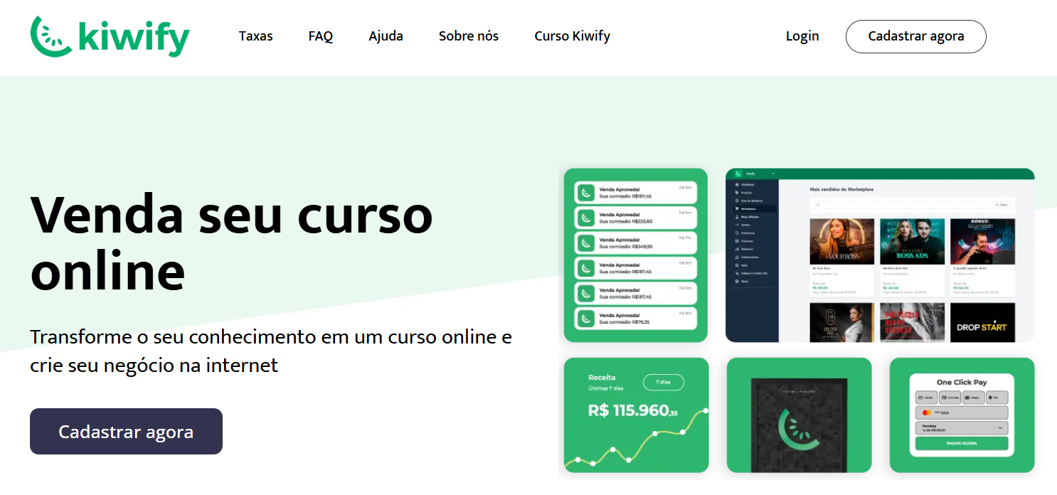 Acesse o site da Kiwify